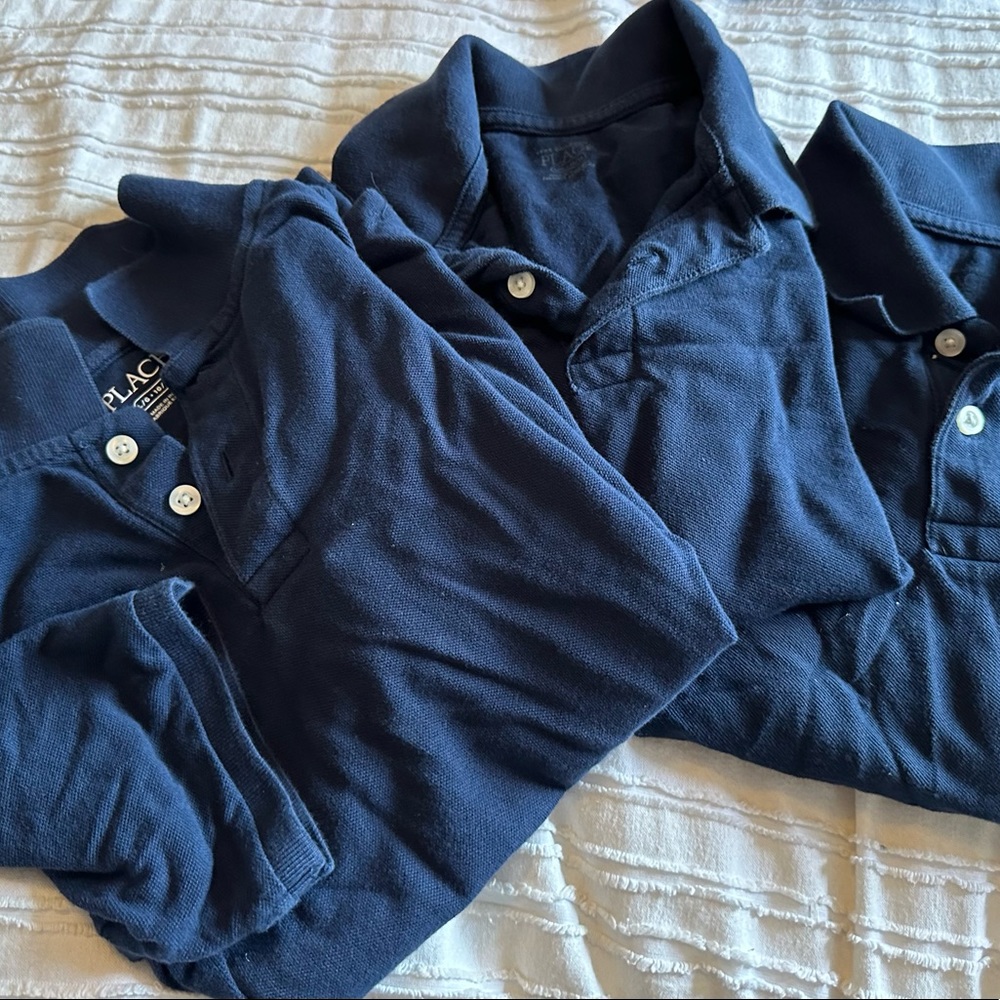 #Boys #Uniform #School #Polo shirts, Navy, Size L (10/12), PLACE, Set of 3